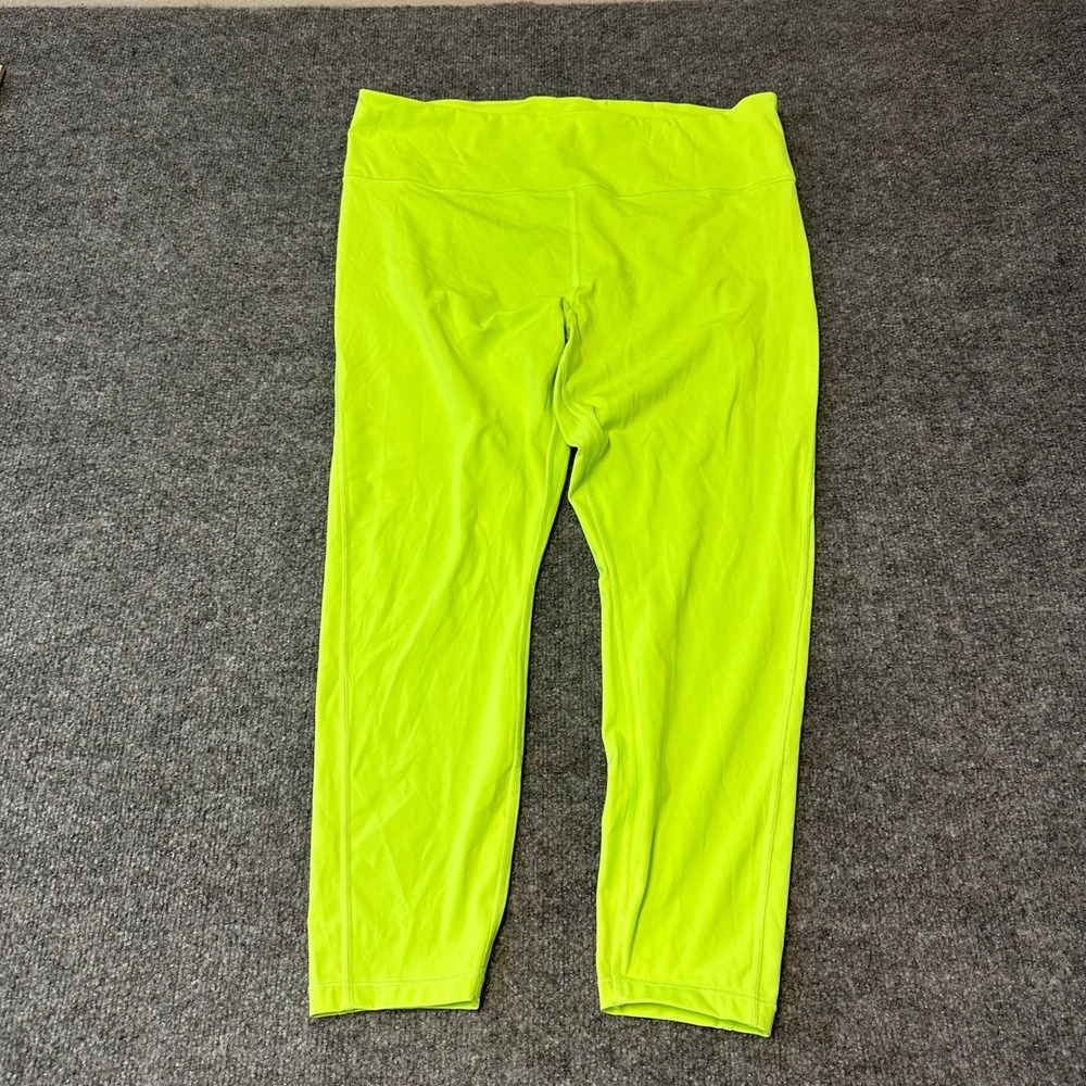 Athleta Womens XL Neon Yellow Ultimate Stash Pocket 7/8 High Rise Sport